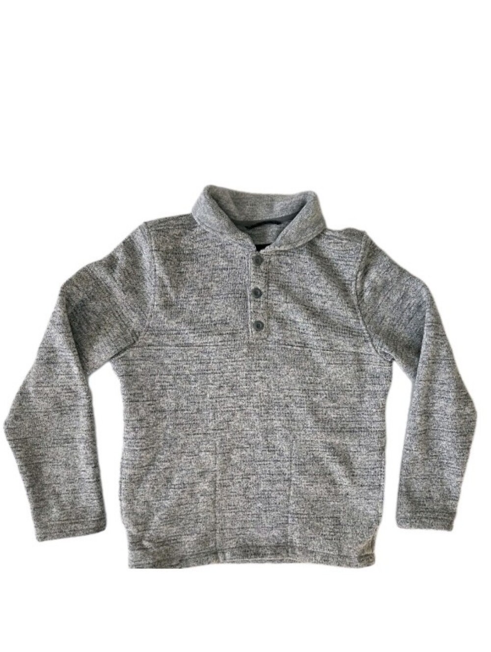PrAna Mens Polartech Tri Thermal Henley Sweater Size M Heather Gray Outdoor
